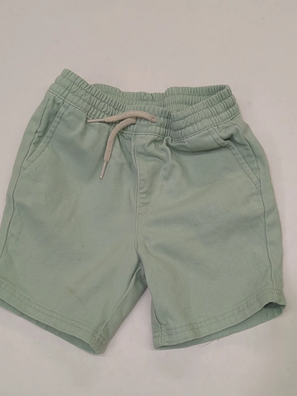Striped Cream and Solid Mint Shorts Set